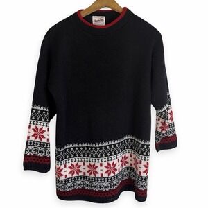 Vtg Mathias Made In The USA Long Nordic Sweater Size Women's Small